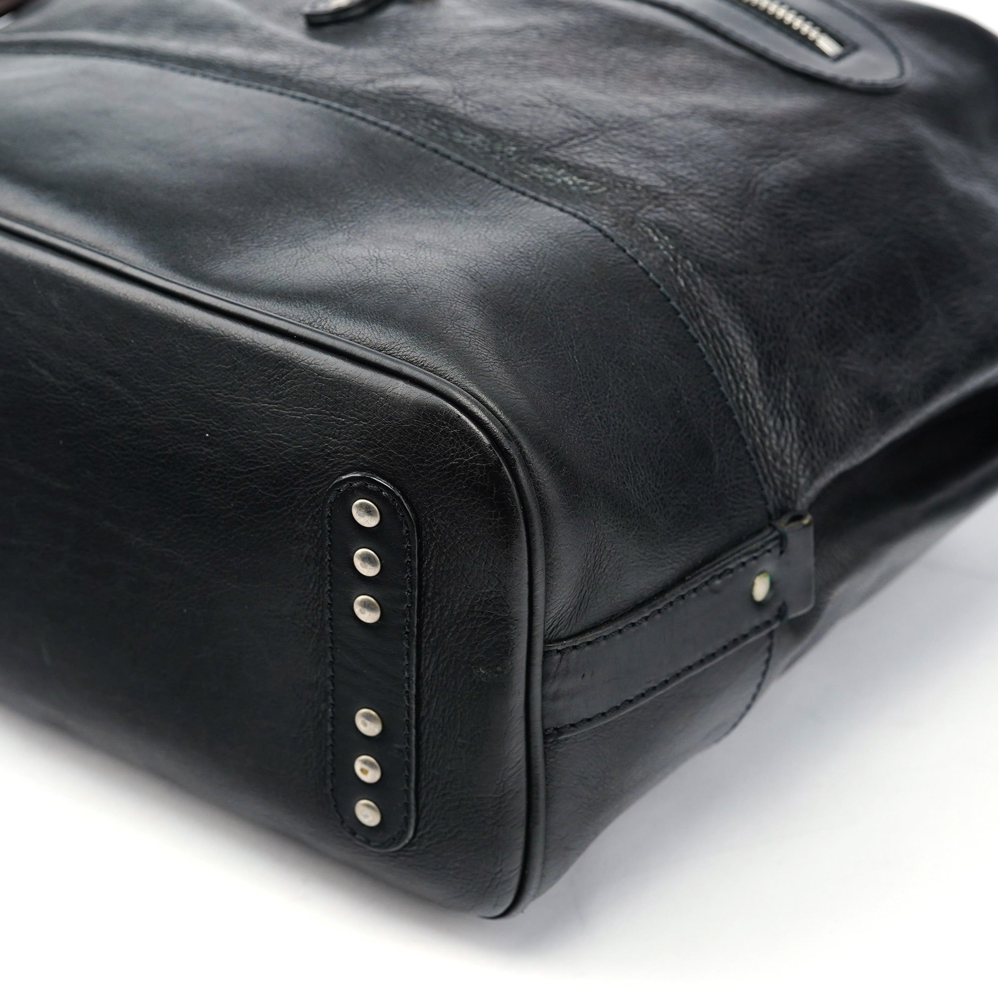 Black Calfskin Kerala Shoulder Bag