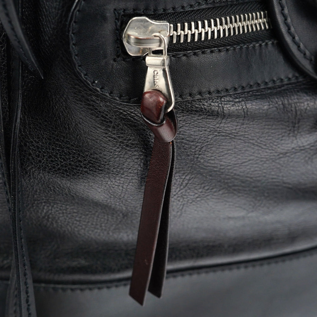 Black Calfskin Kerala Shoulder Bag