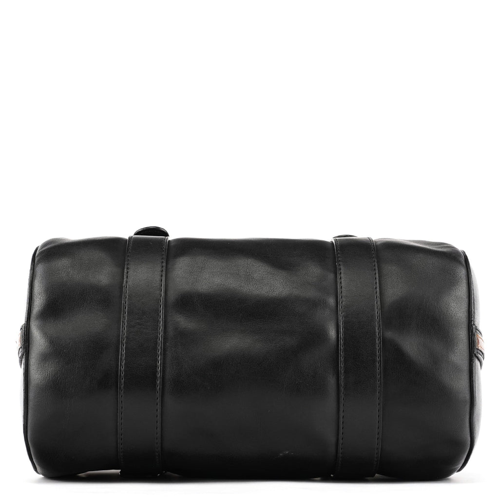 Black Calfskin Leather Boston 2-Way Bag