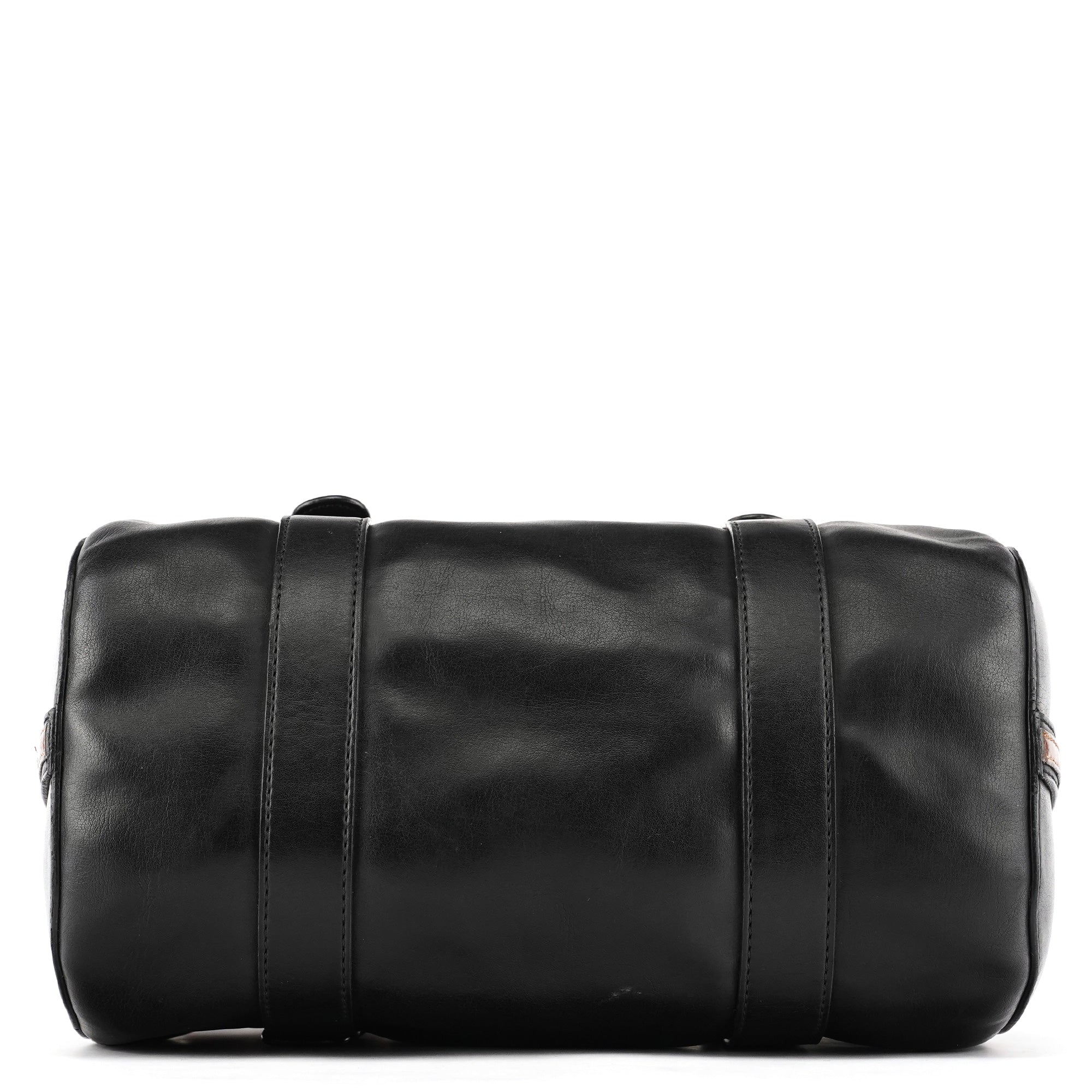 Black Calfskin Leather Boston 2-Way Bag