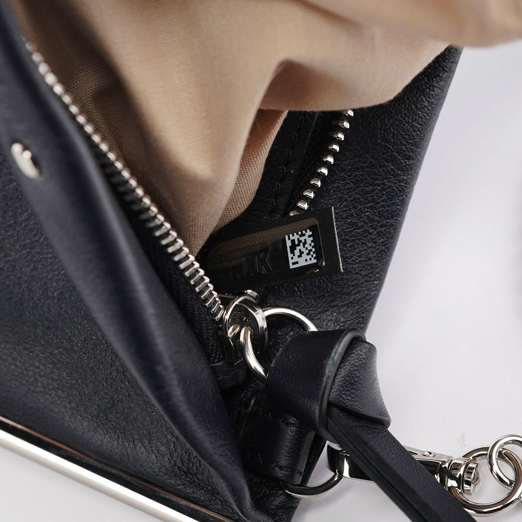 Black Calfskin Mini Crossbody Bag
