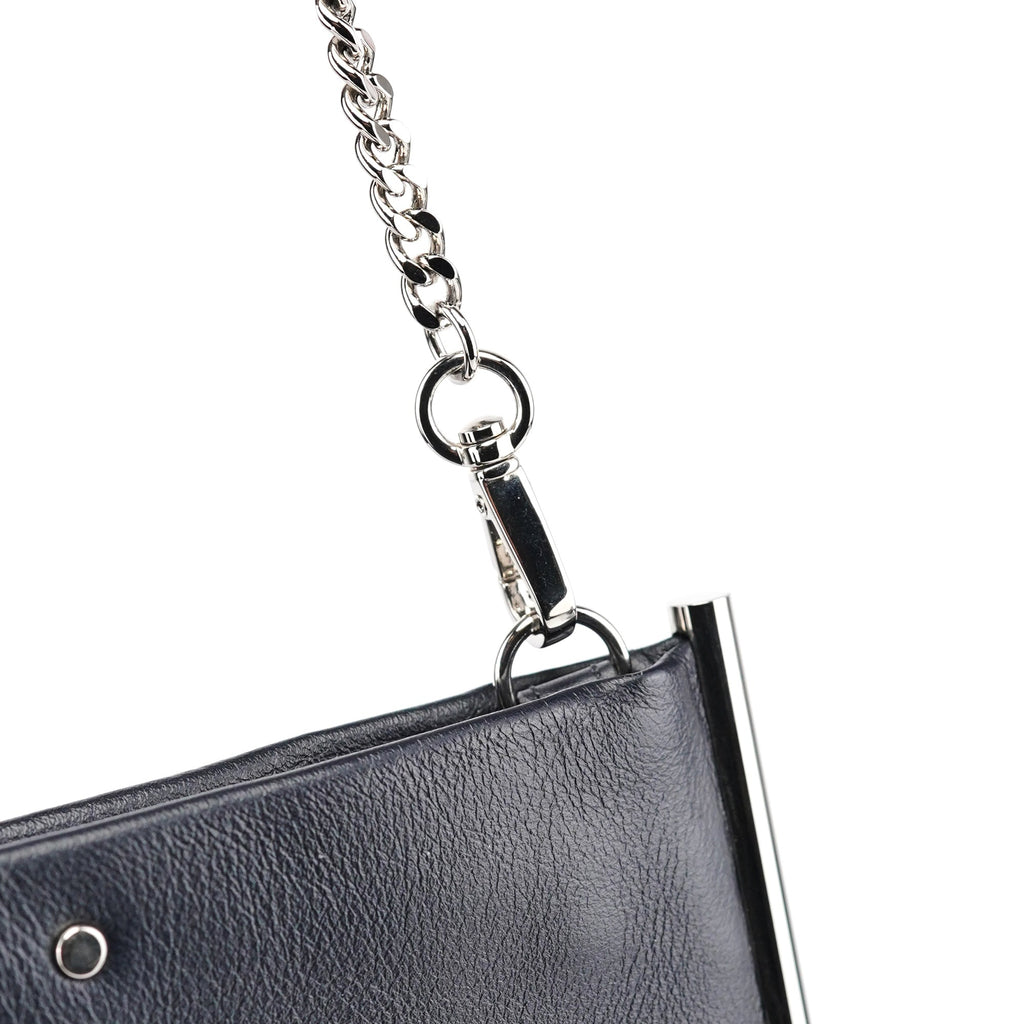 Black Calfskin Mini Crossbody Bag