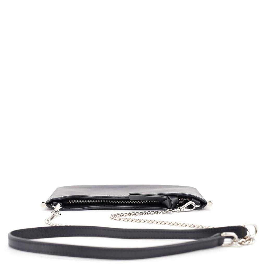 Black Calfskin Mini Crossbody Bag