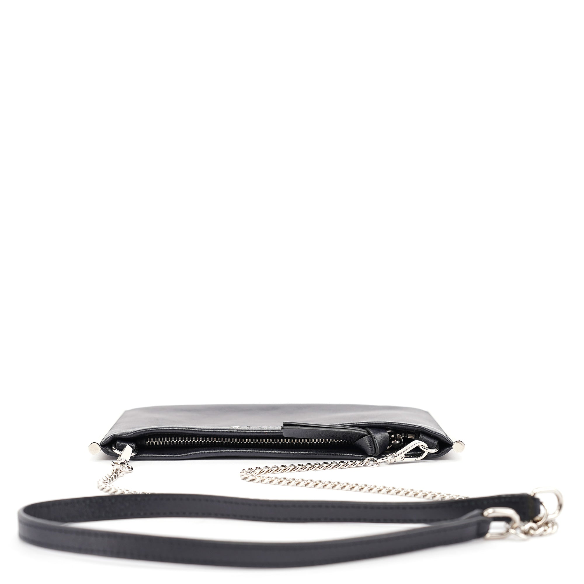 Black Calfskin Mini Crossbody Bag