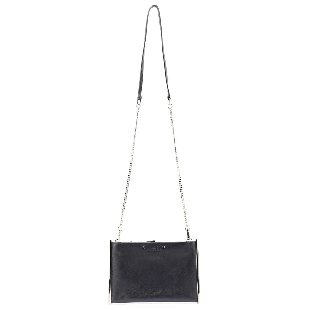 Black Calfskin Mini Crossbody Bag