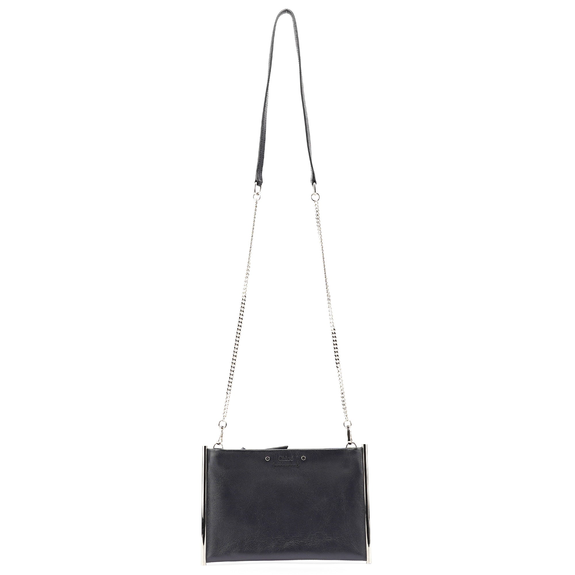 Black Calfskin Mini Crossbody Bag