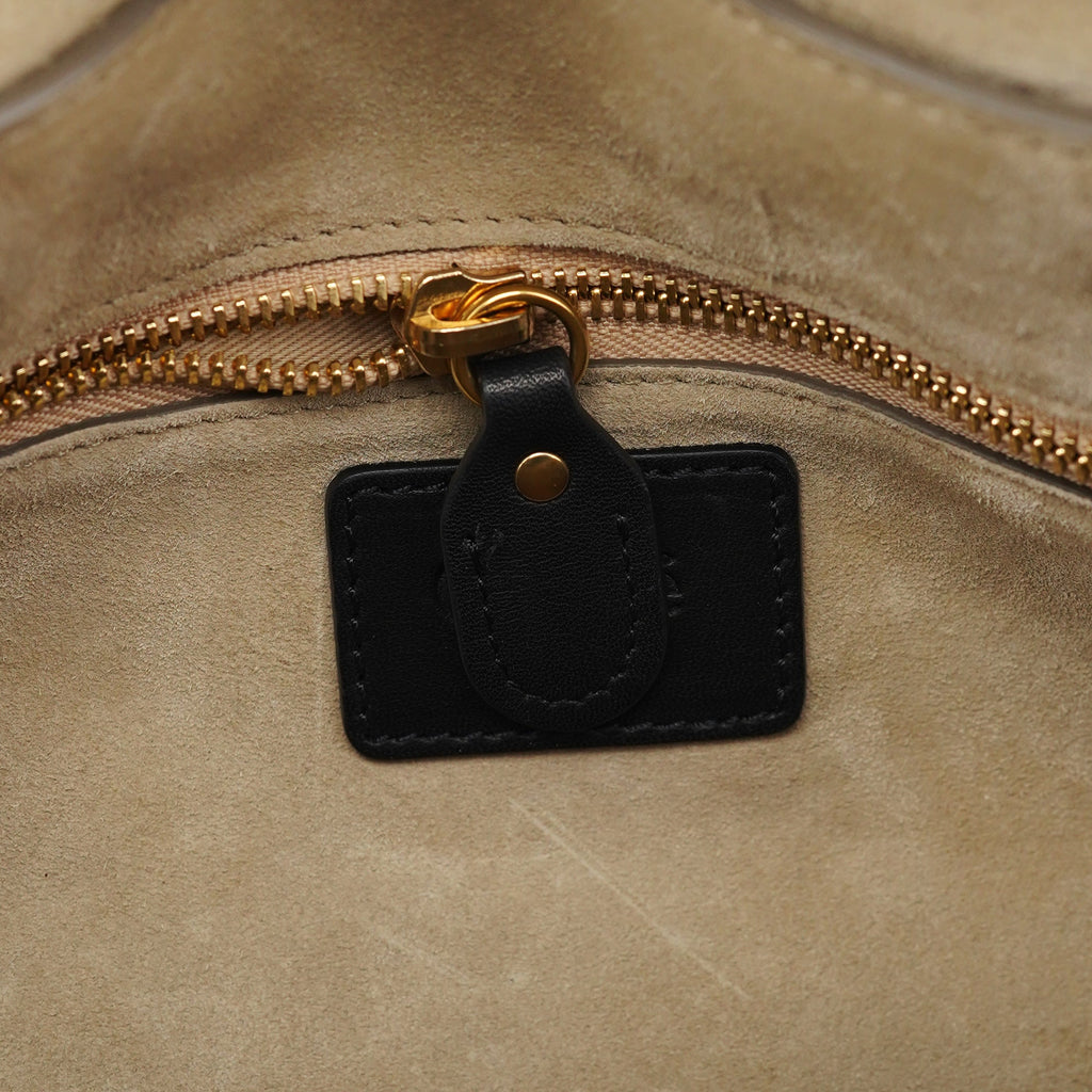 Black Calfskin Studded Paraty 2-Way Bag