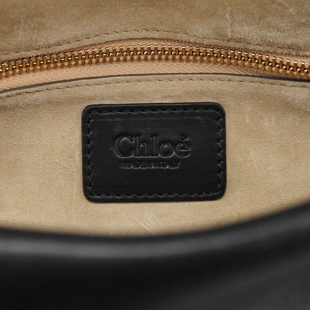 Black Calfskin Studded Paraty 2-Way Bag