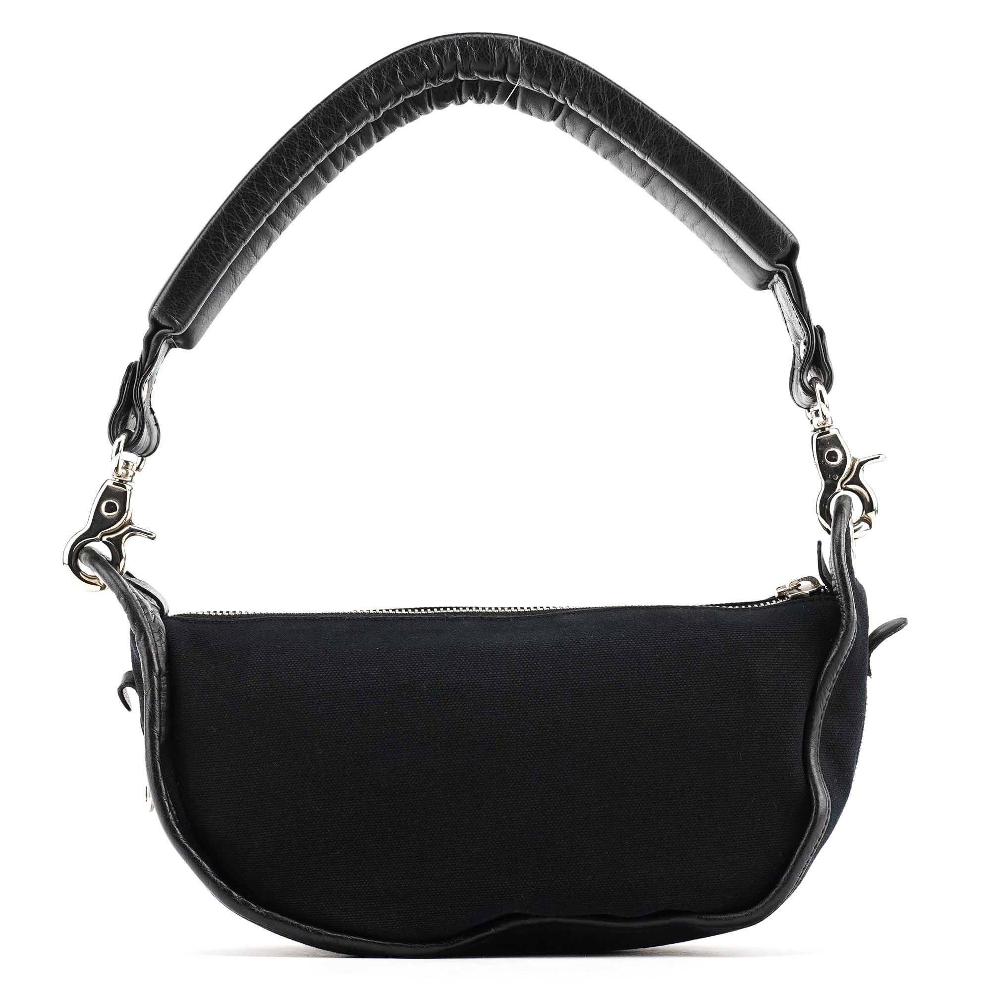 Black Canvas Logo Shoulder Bag