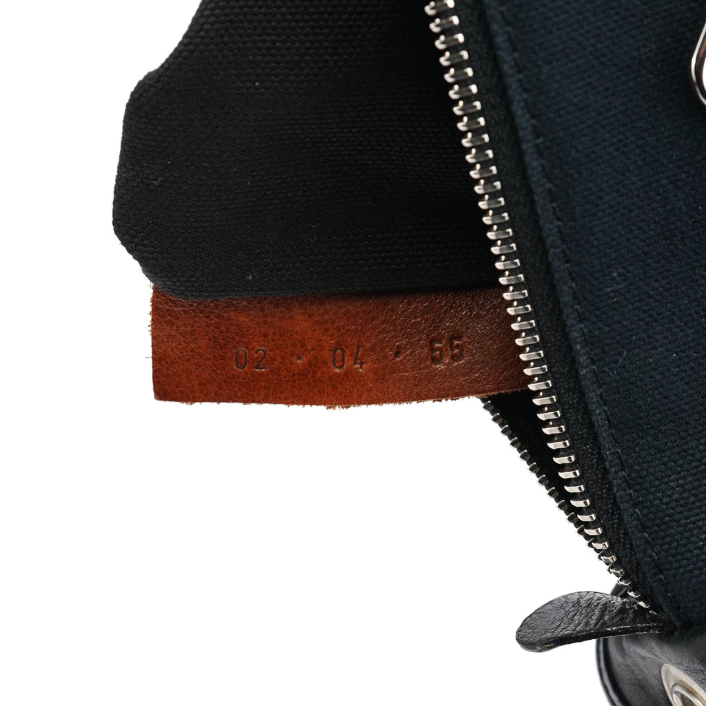 Black Canvas Logo Shoulder Bag