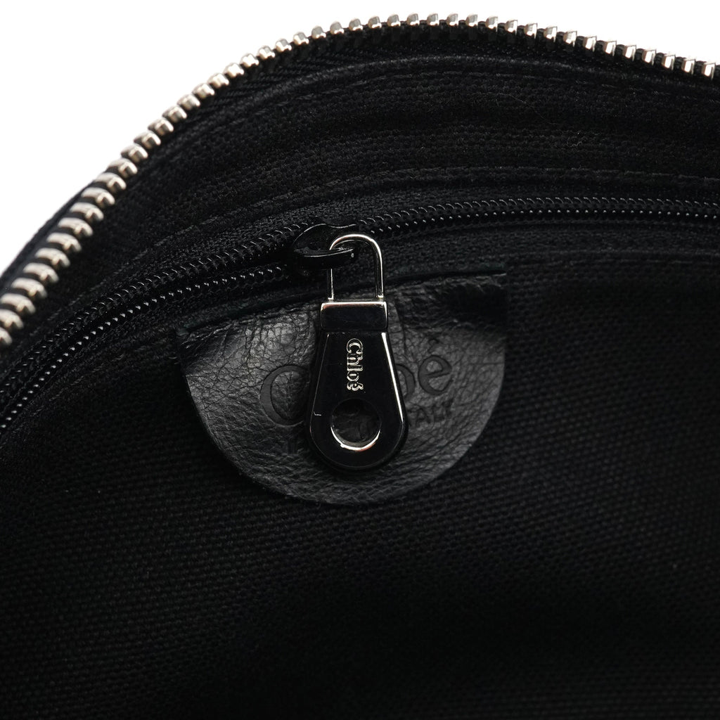 Black Canvas Logo Shoulder Bag