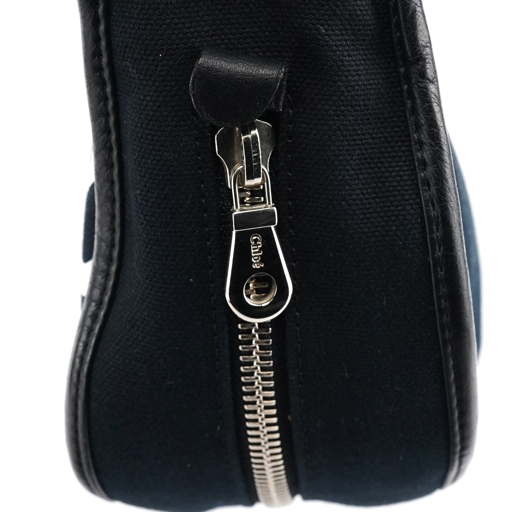 Black Canvas Logo Shoulder Bag