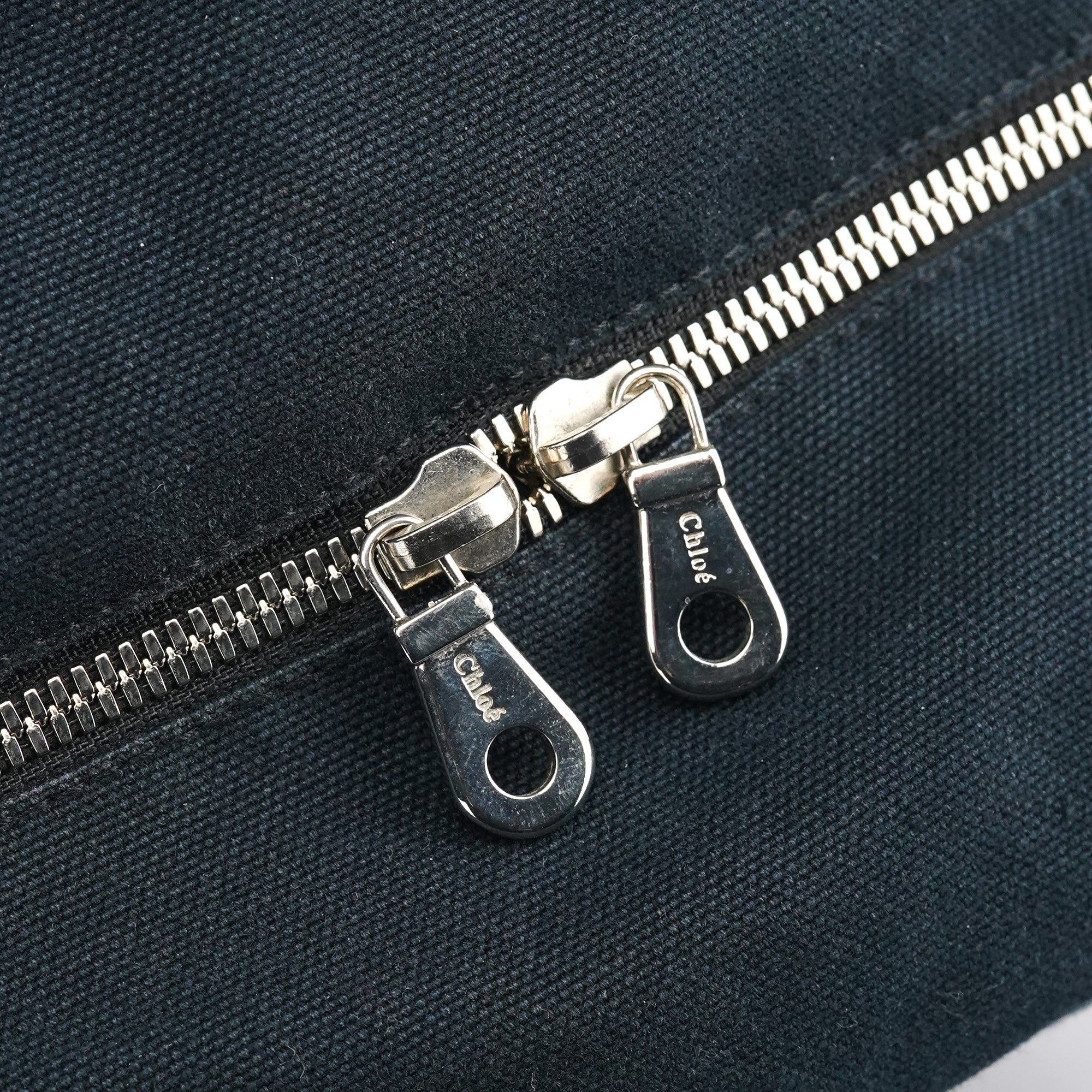 Black Canvas Silver Logo Tote Bag