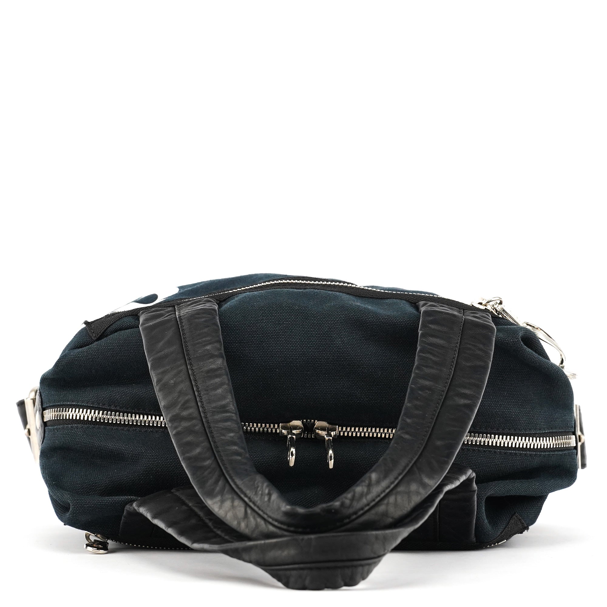 Black Canvas Silver Logo Tote Bag