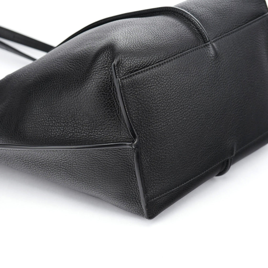 Black Gold Leather Tote Bag