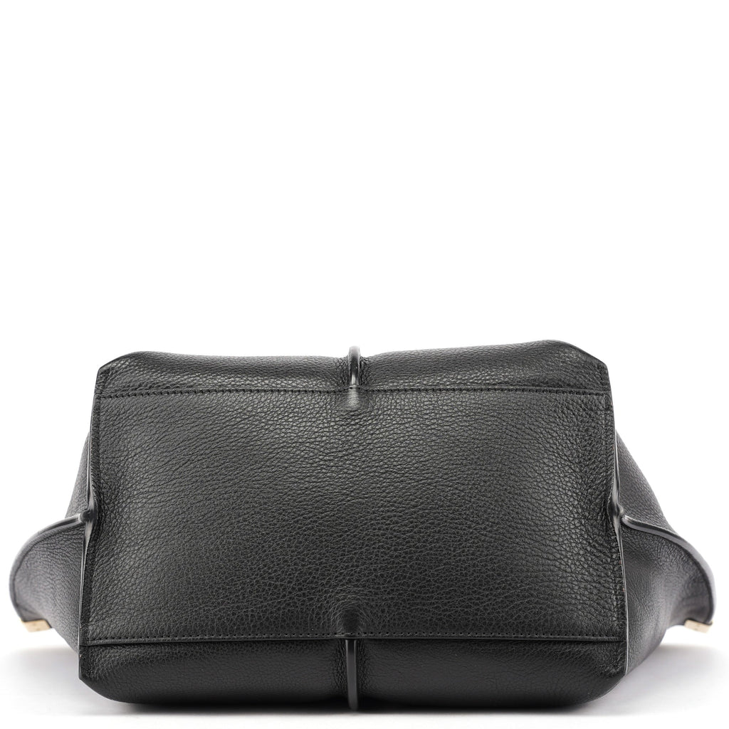Black Gold Leather Tote Bag