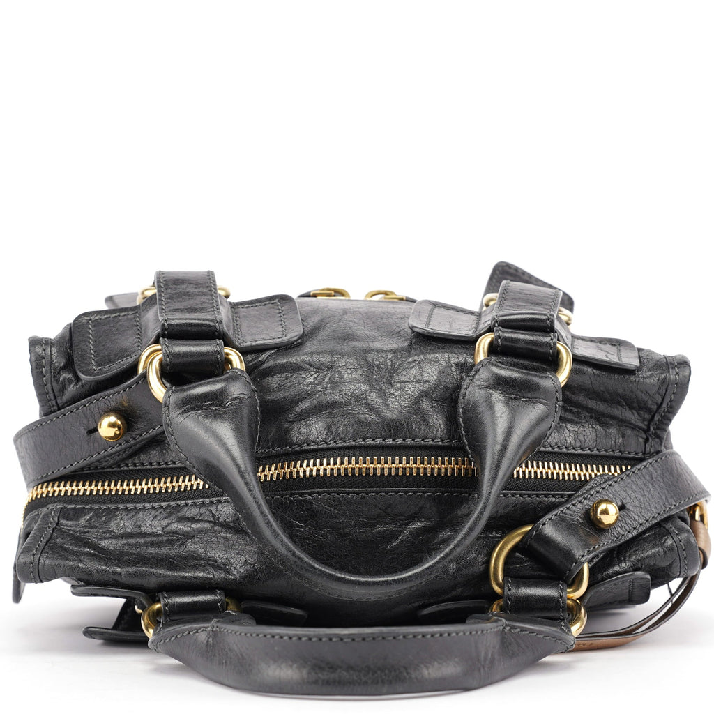 Black Lambskin Bay 2-Way Bag