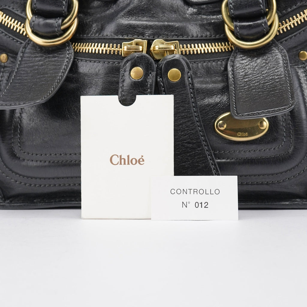 Black Lambskin Bay 2-Way Bag