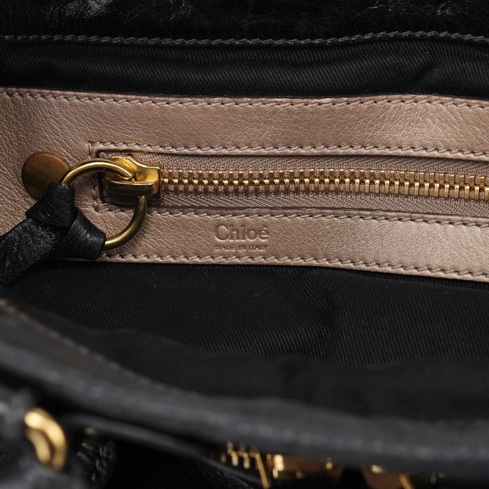 Black Lambskin Bay 2-Way Bag