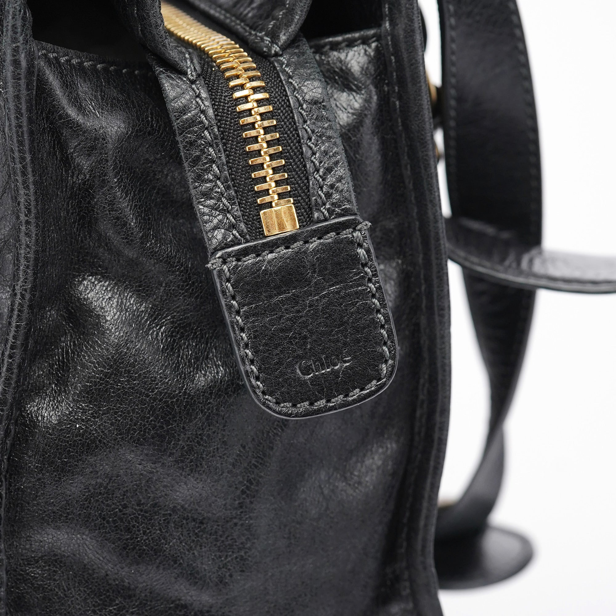 Black Lambskin Bay 2-Way Bag