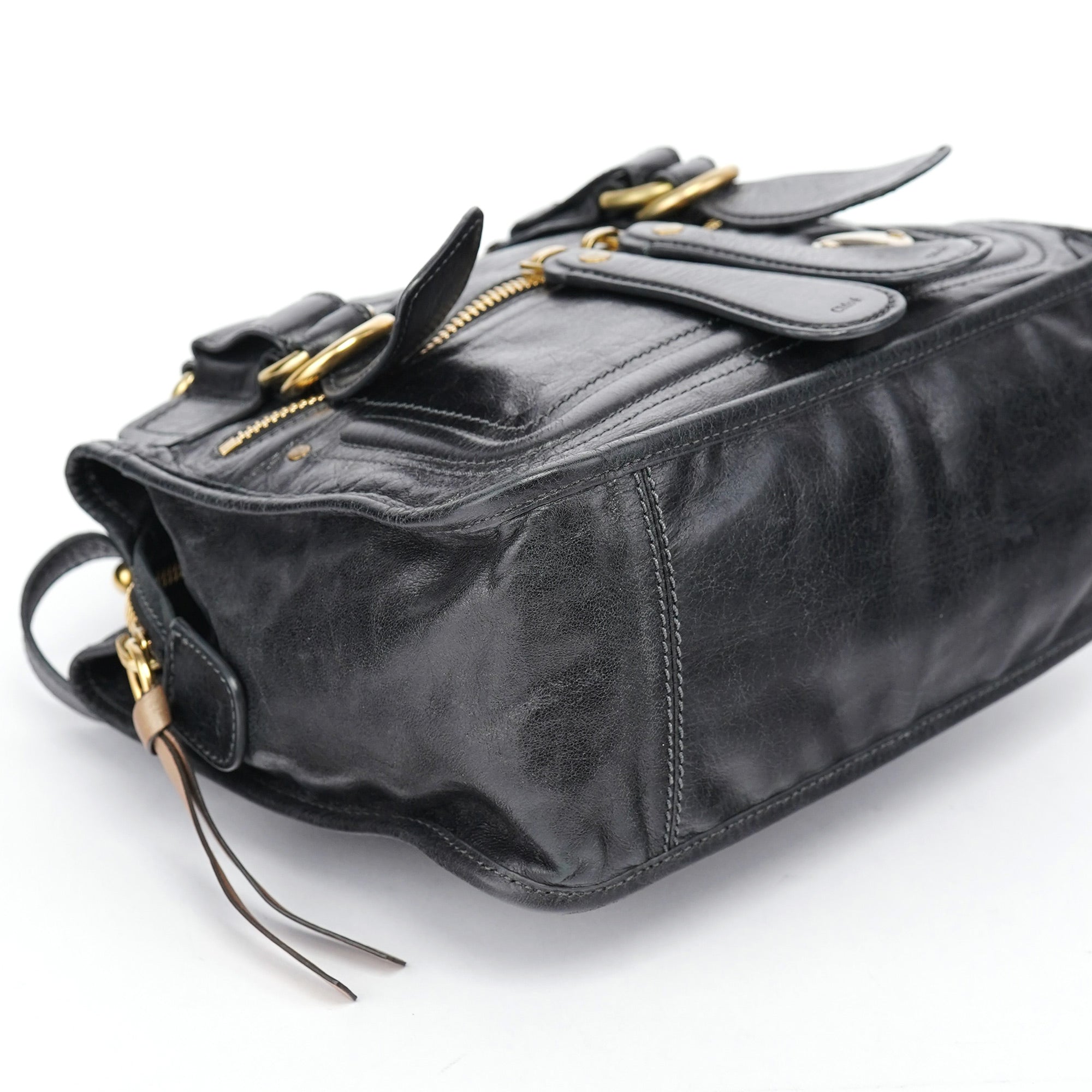 Black Lambskin Bay 2-Way Bag
