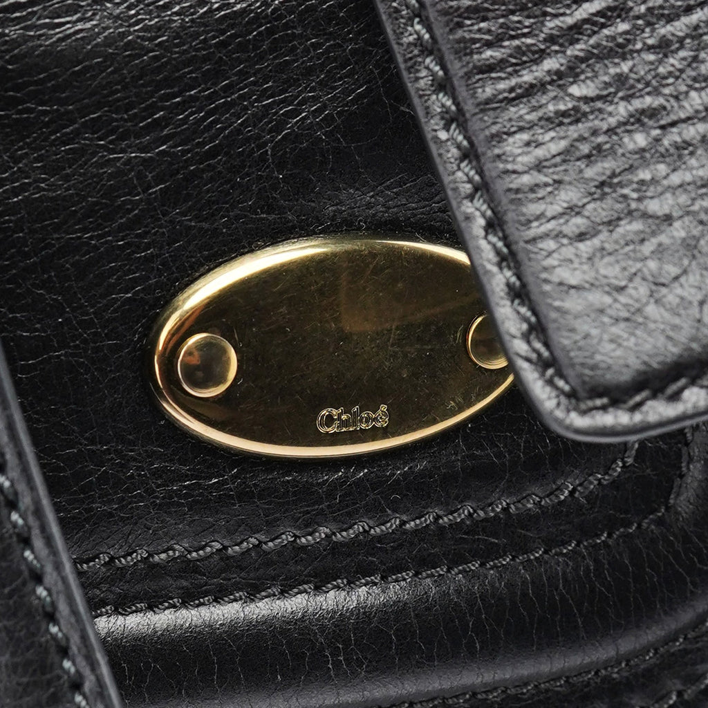 Black Lambskin Bay 2-Way Bag