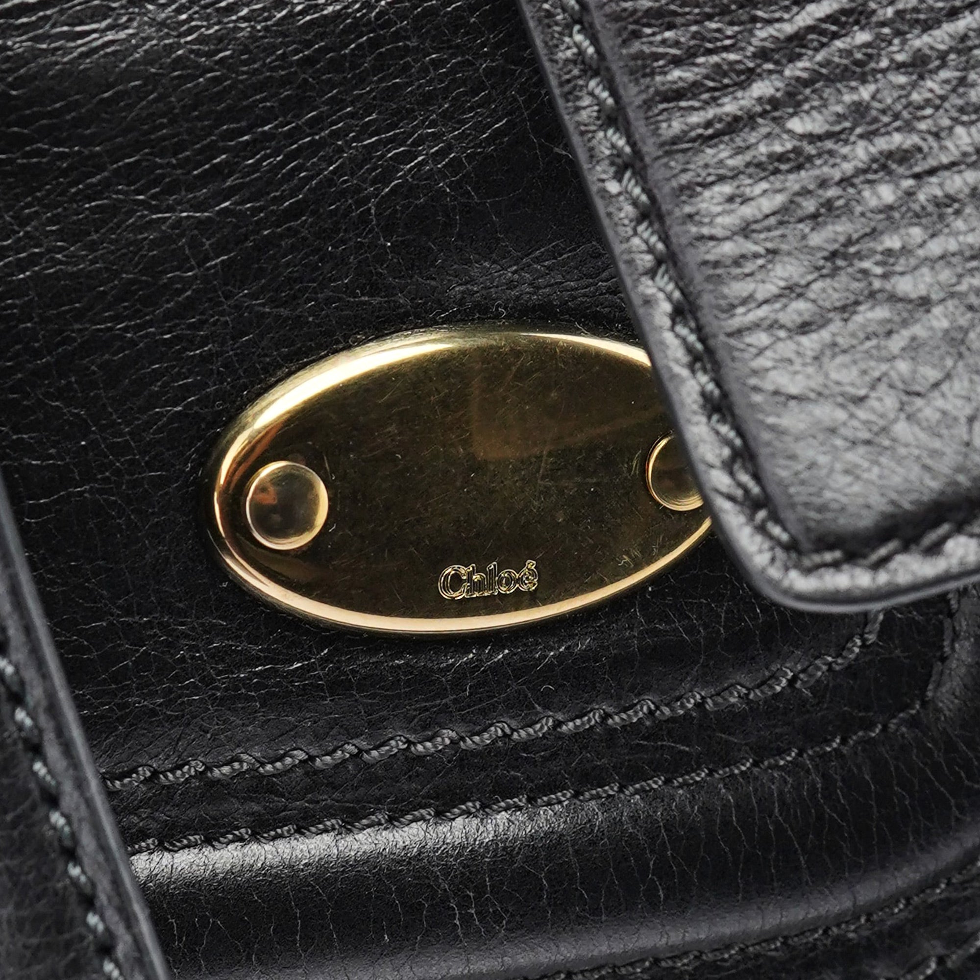 Black Lambskin Bay 2-Way Bag