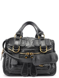 Black Lambskin Bay 2-Way Bag