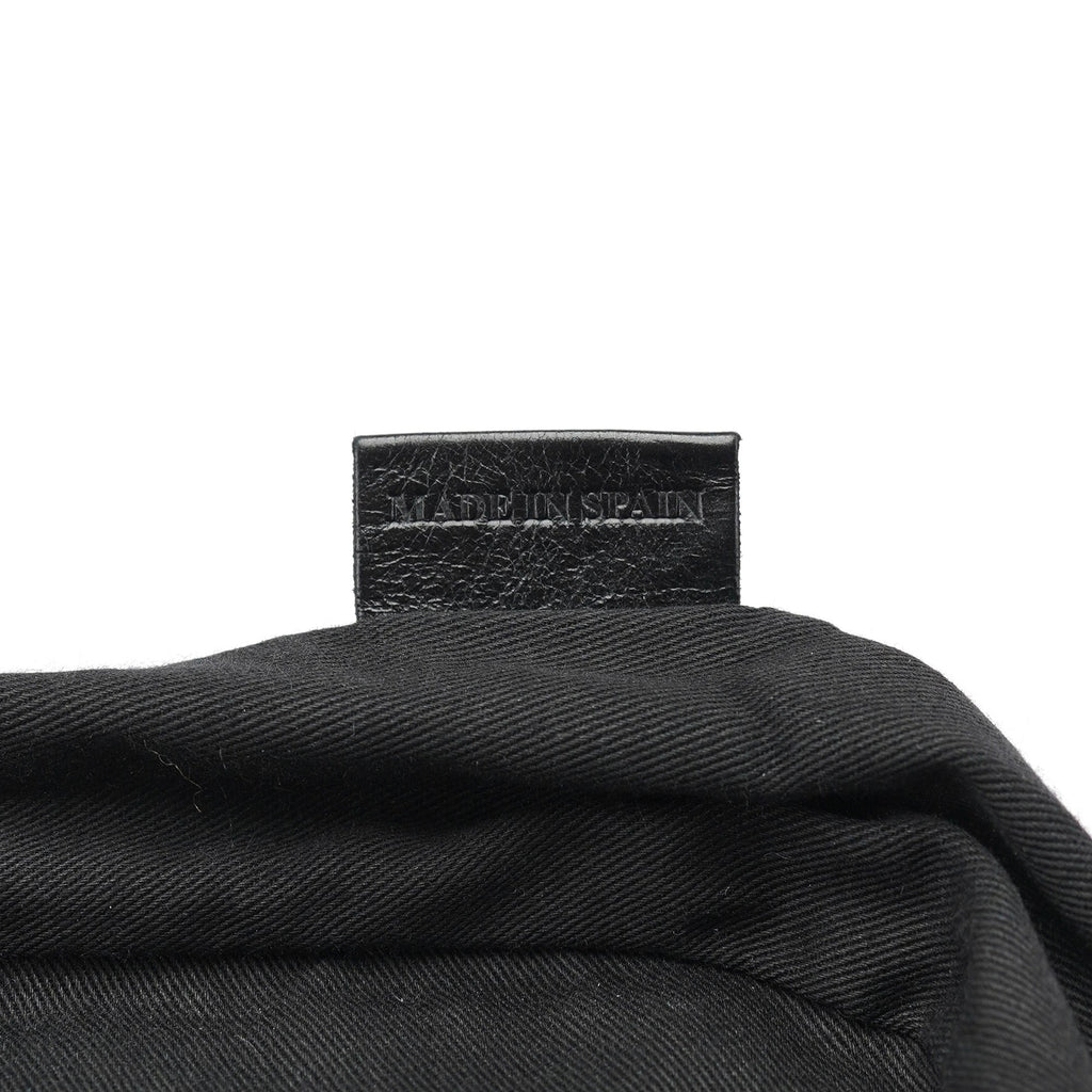 Black Lambskin Bay Crossbody Bag