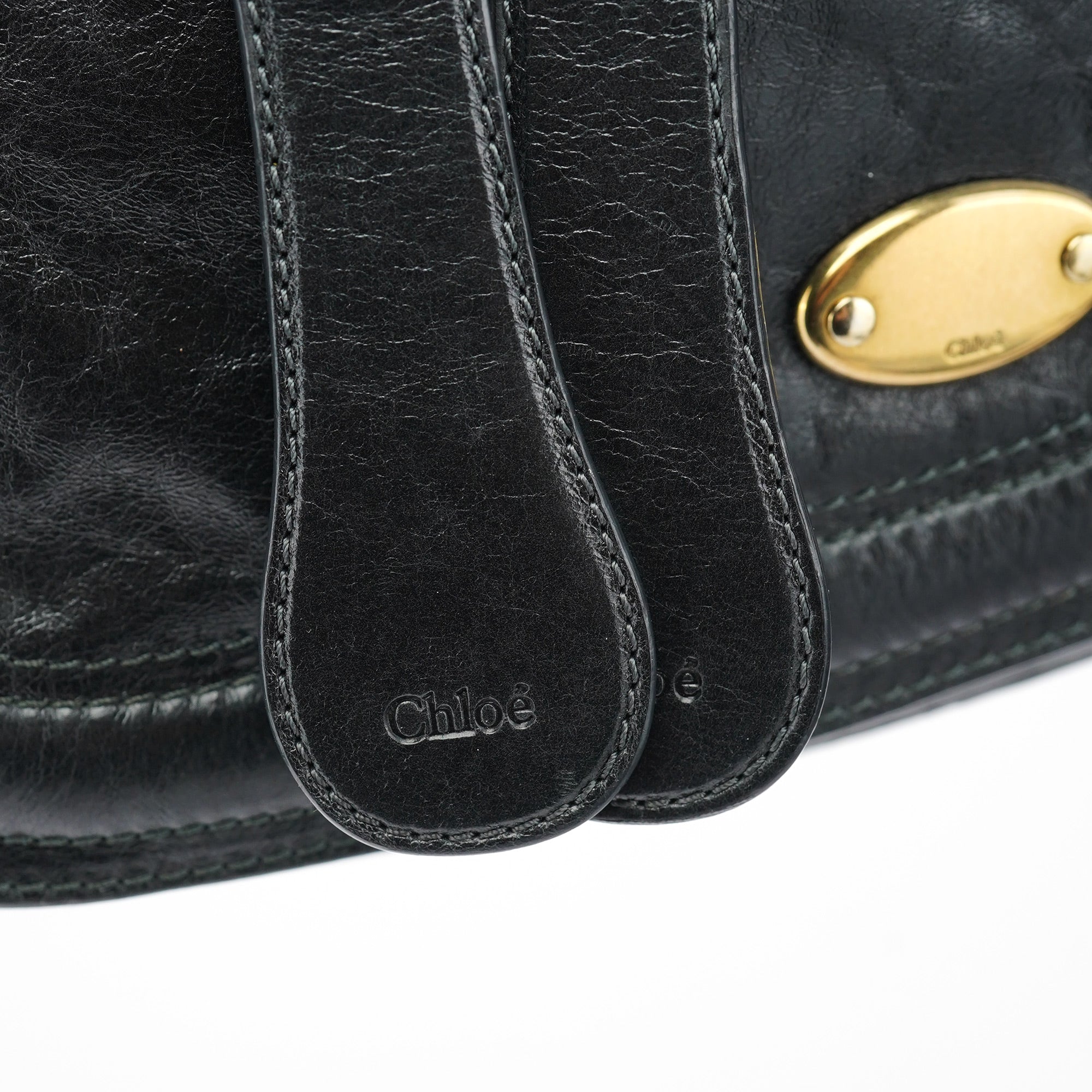 Black Lambskin Bay Crossbody Bag