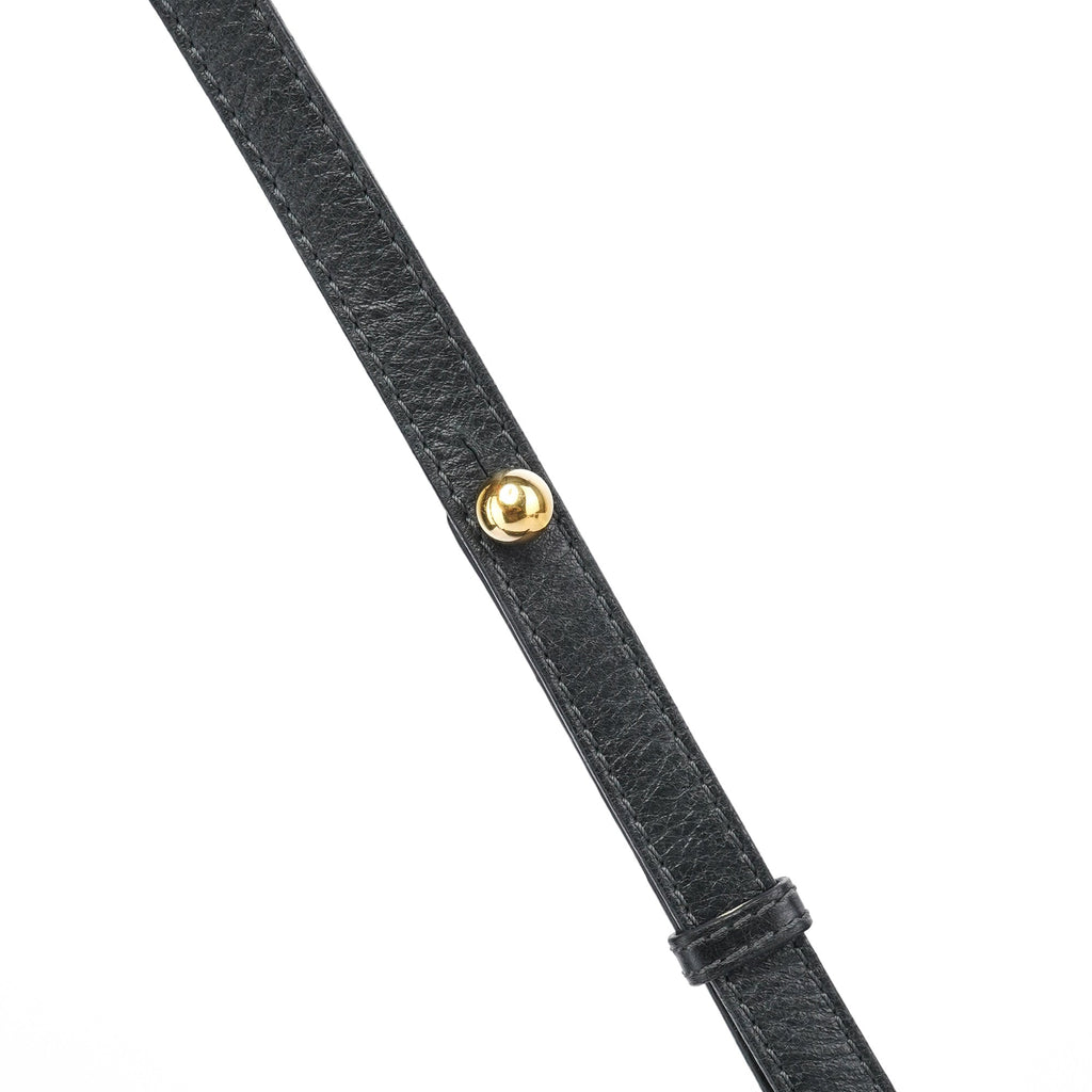 Black Lambskin Bay Crossbody Bag