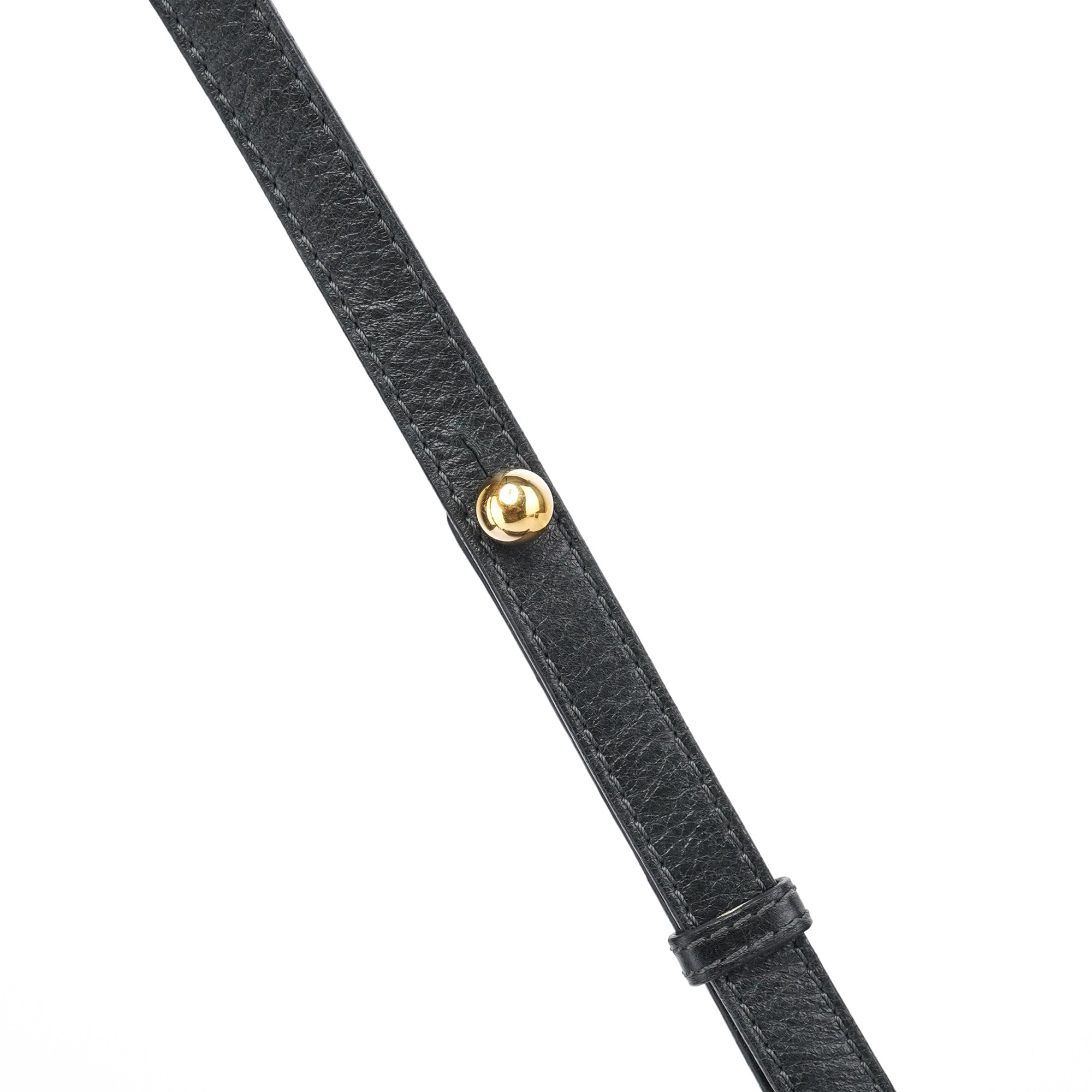 Black Lambskin Bay Crossbody Bag