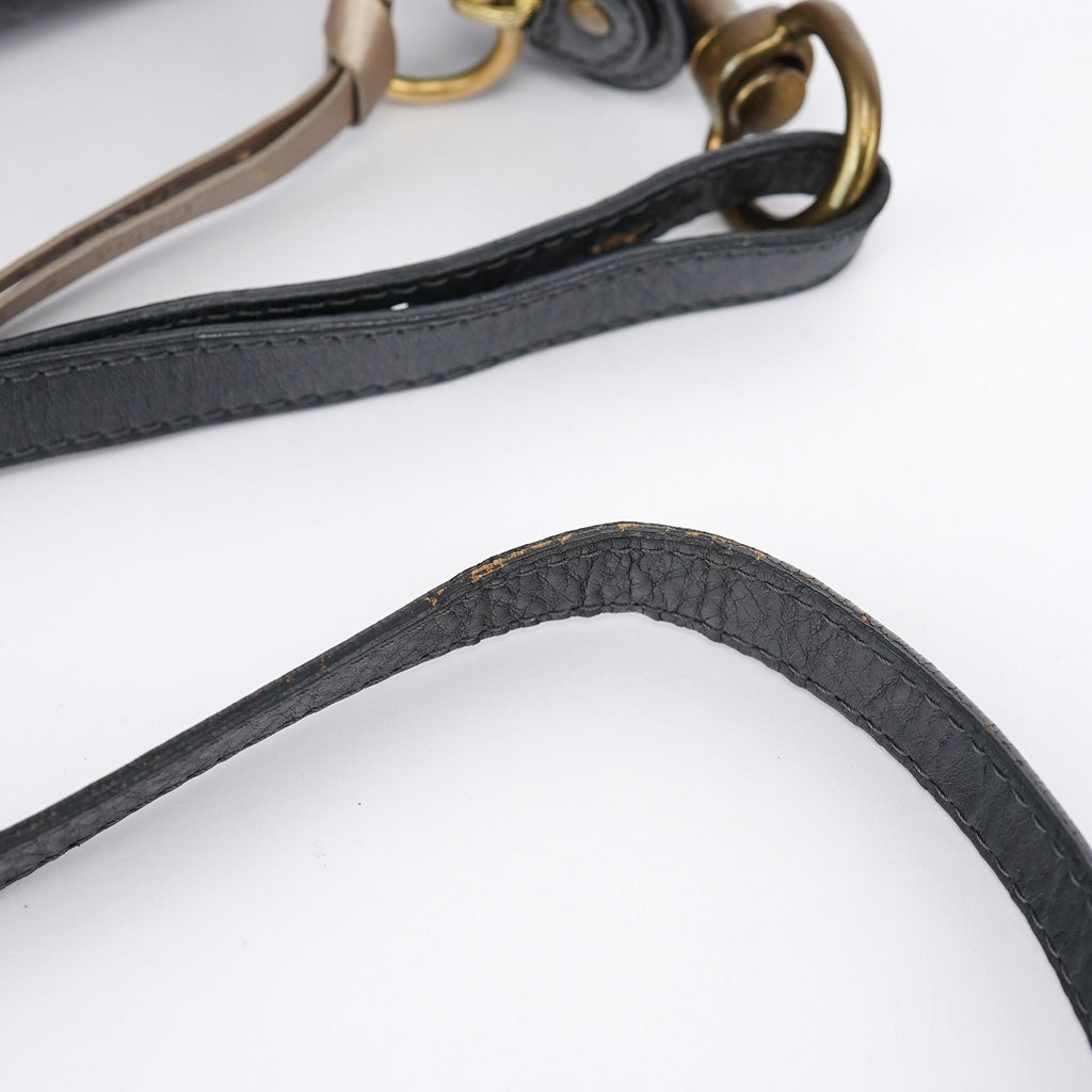 Black Lambskin Bay Crossbody Bag