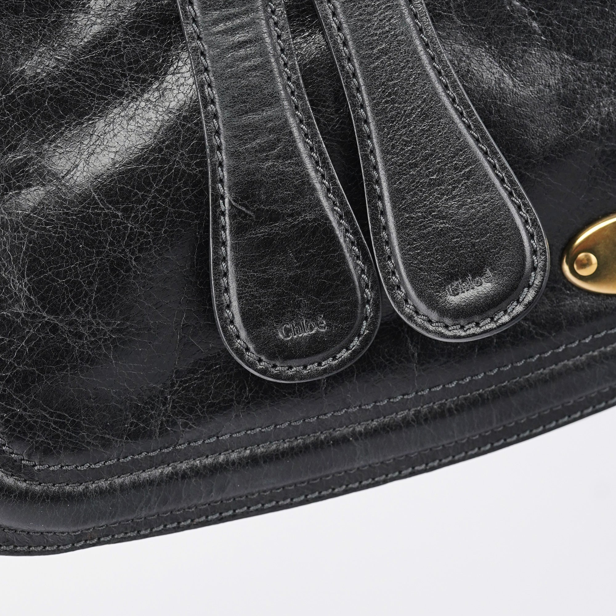 Black Lambskin Bay Shoulder Bag