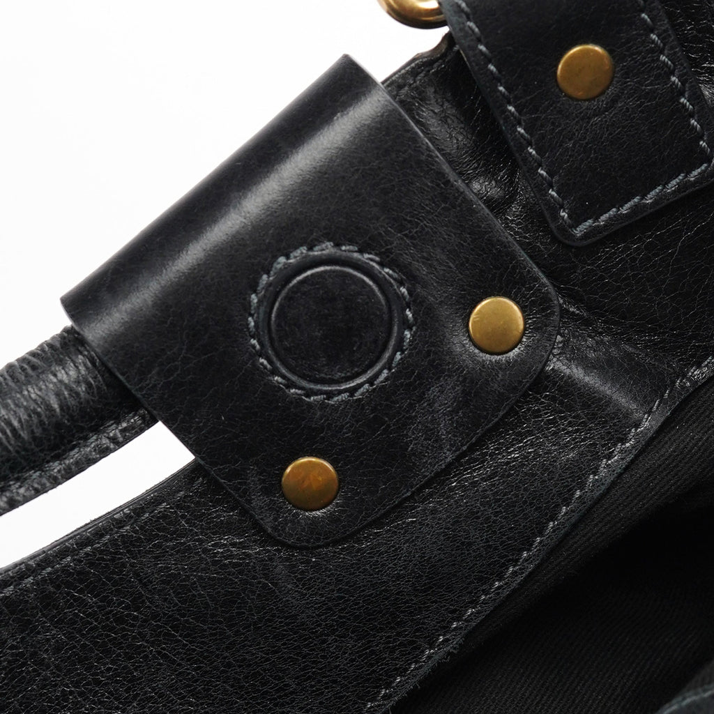 Black Lambskin Bay Shoulder Bag