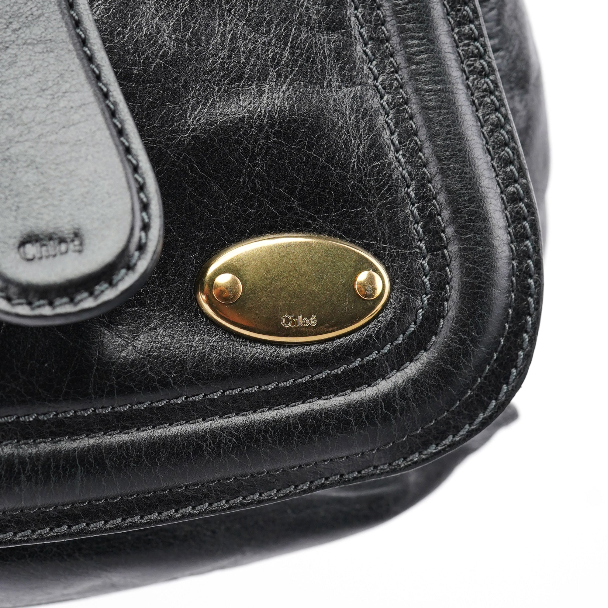 Black Lambskin Bay Shoulder Bag