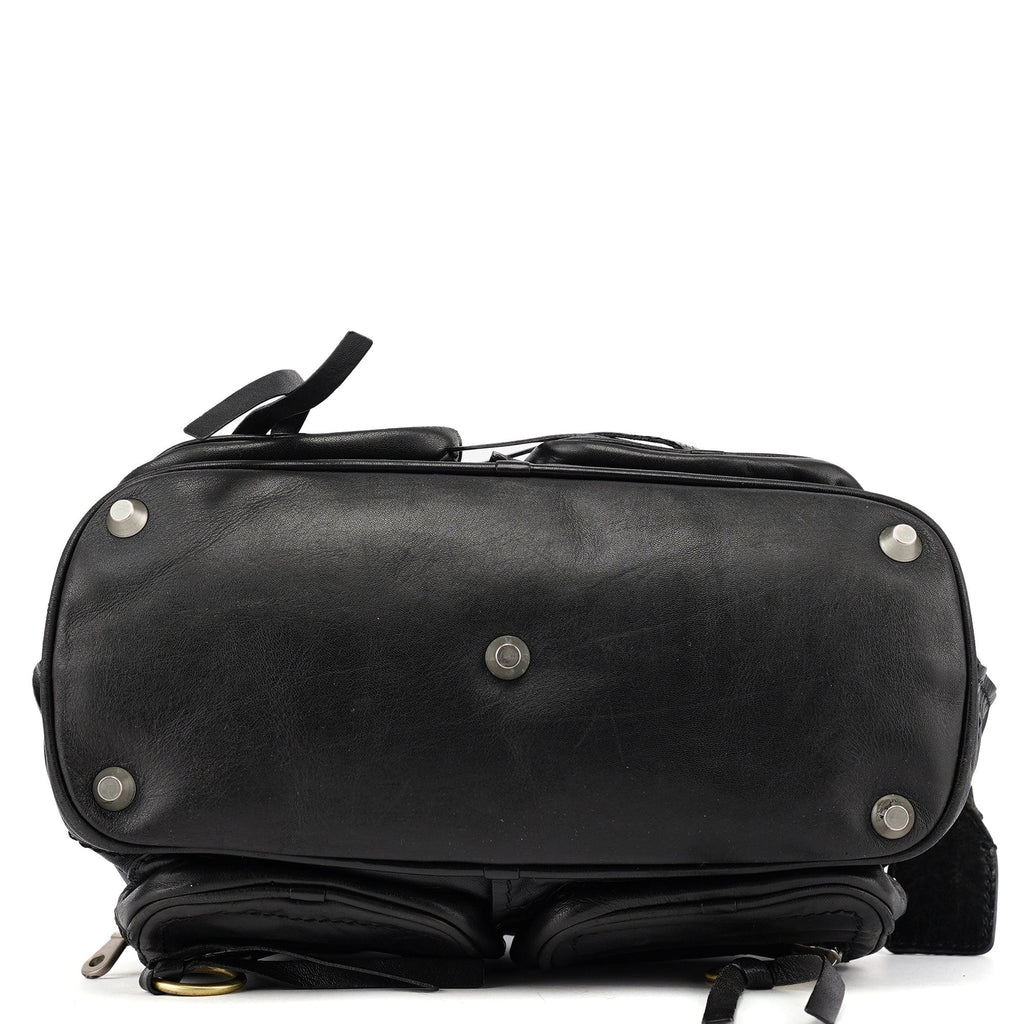 Black Lambskin Betty Tote Bag