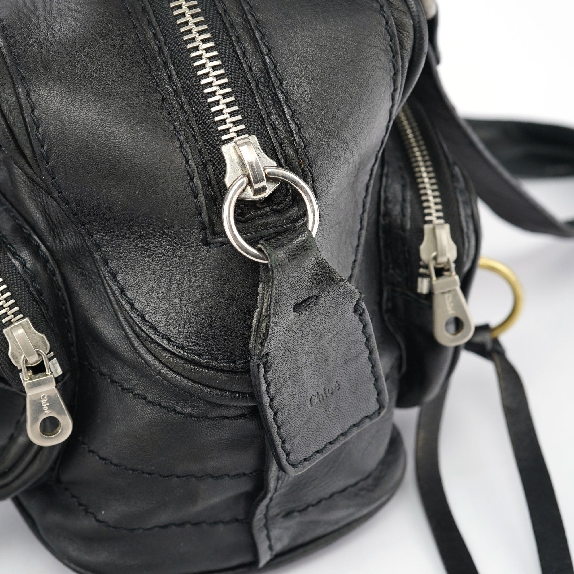 Black Lambskin Betty Tote Bag