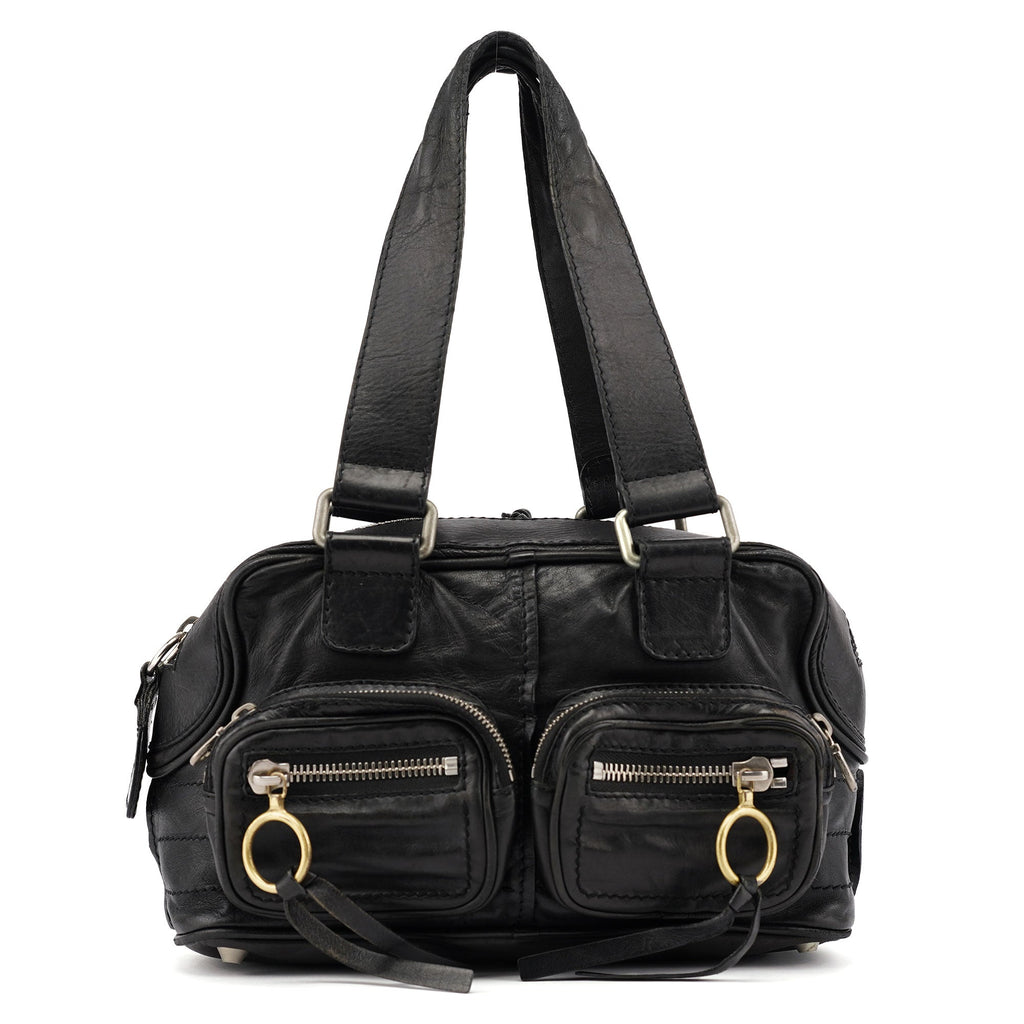 Black Lambskin Betty Tote Bag