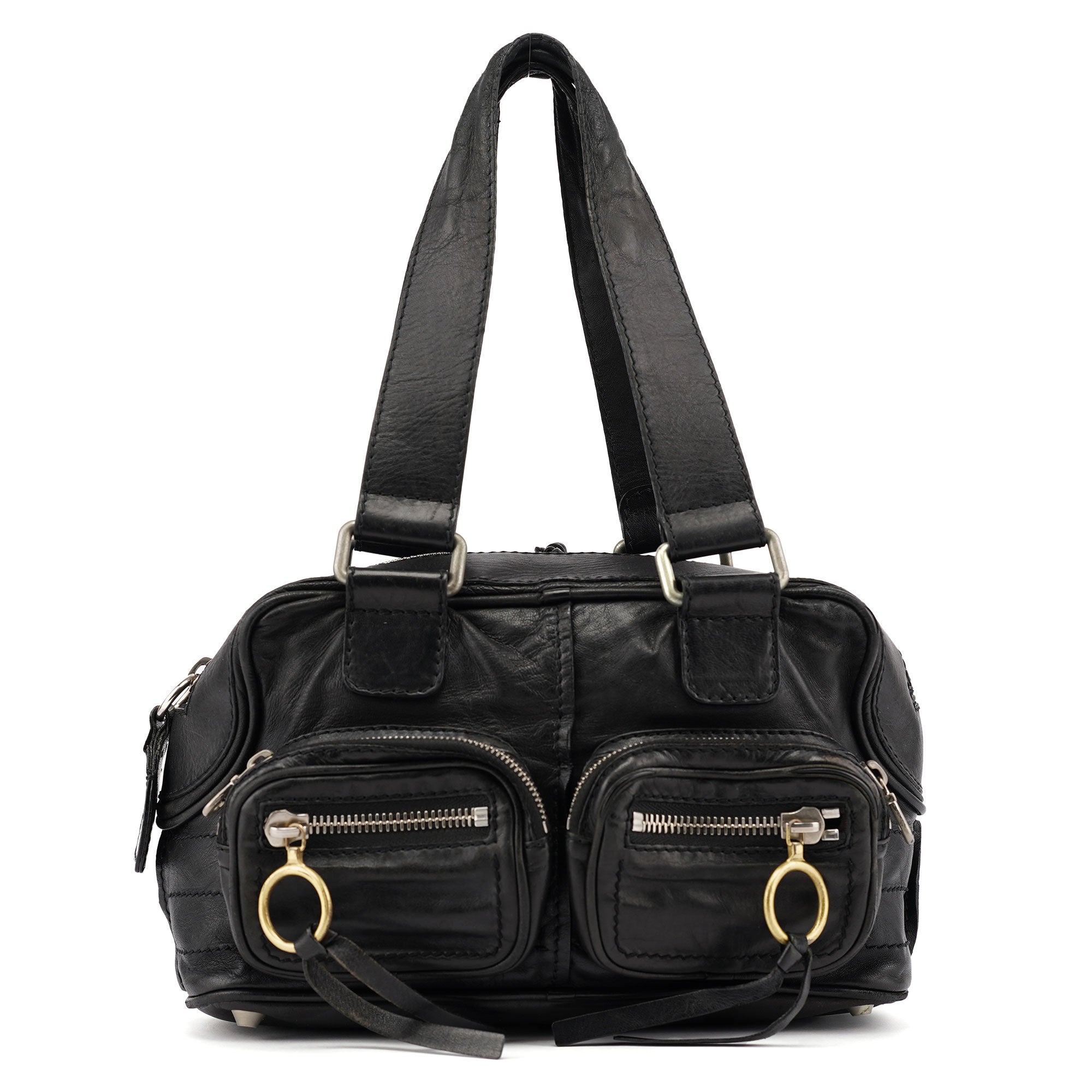 Black Lambskin Betty Tote Bag