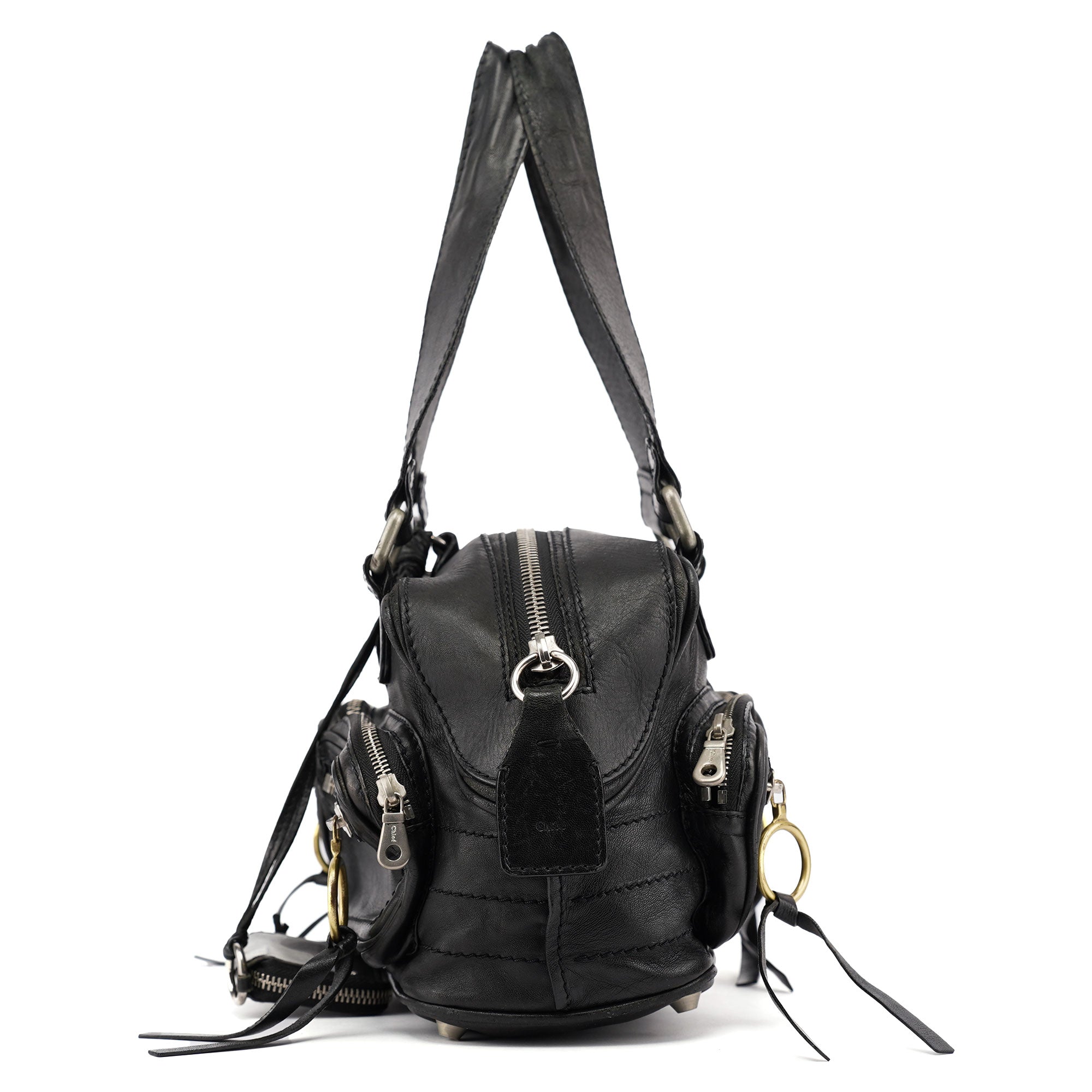 Black Lambskin Betty Tote Bag