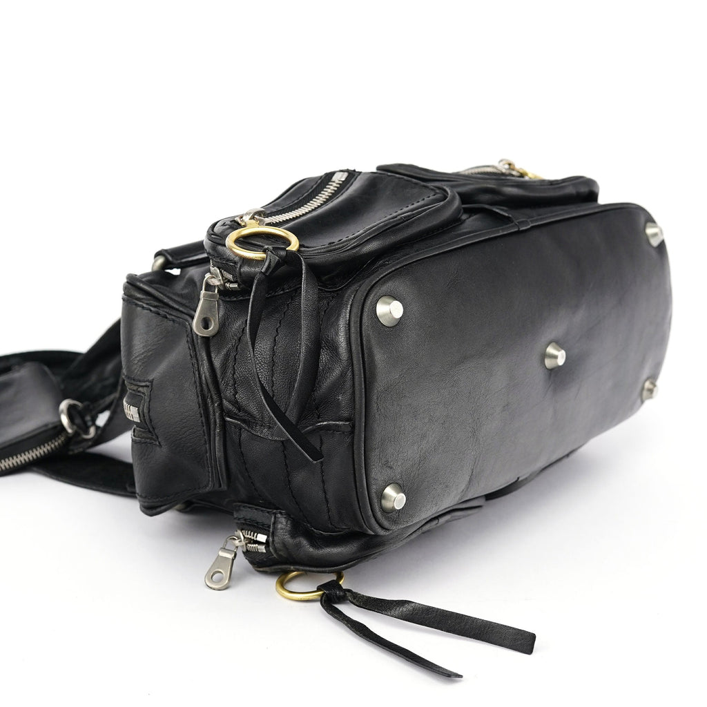 Black Lambskin Betty Tote Bag