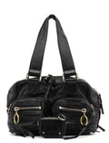Black Lambskin Betty Tote Bag