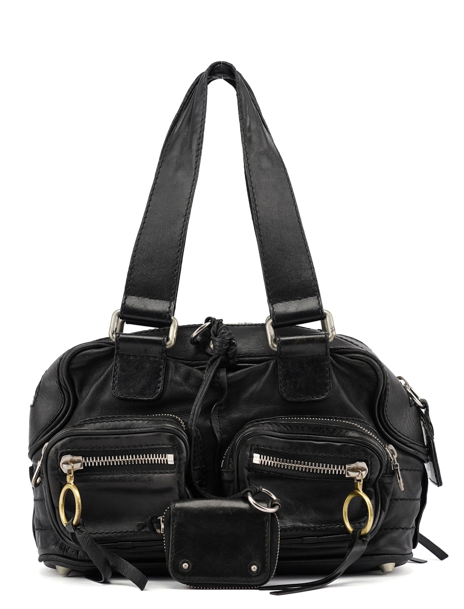 Black Lambskin Betty Tote Bag