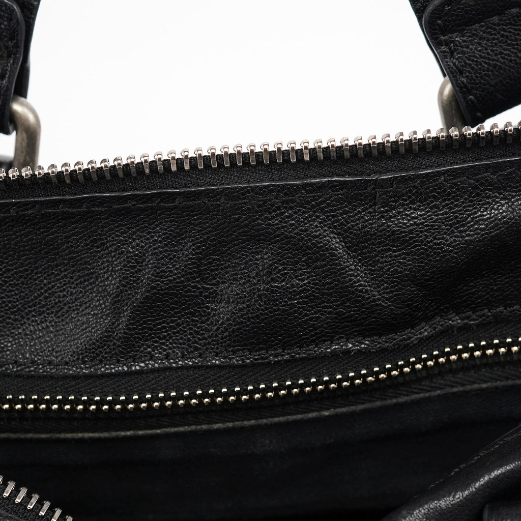 Black Lambskin Betty Tote Bag