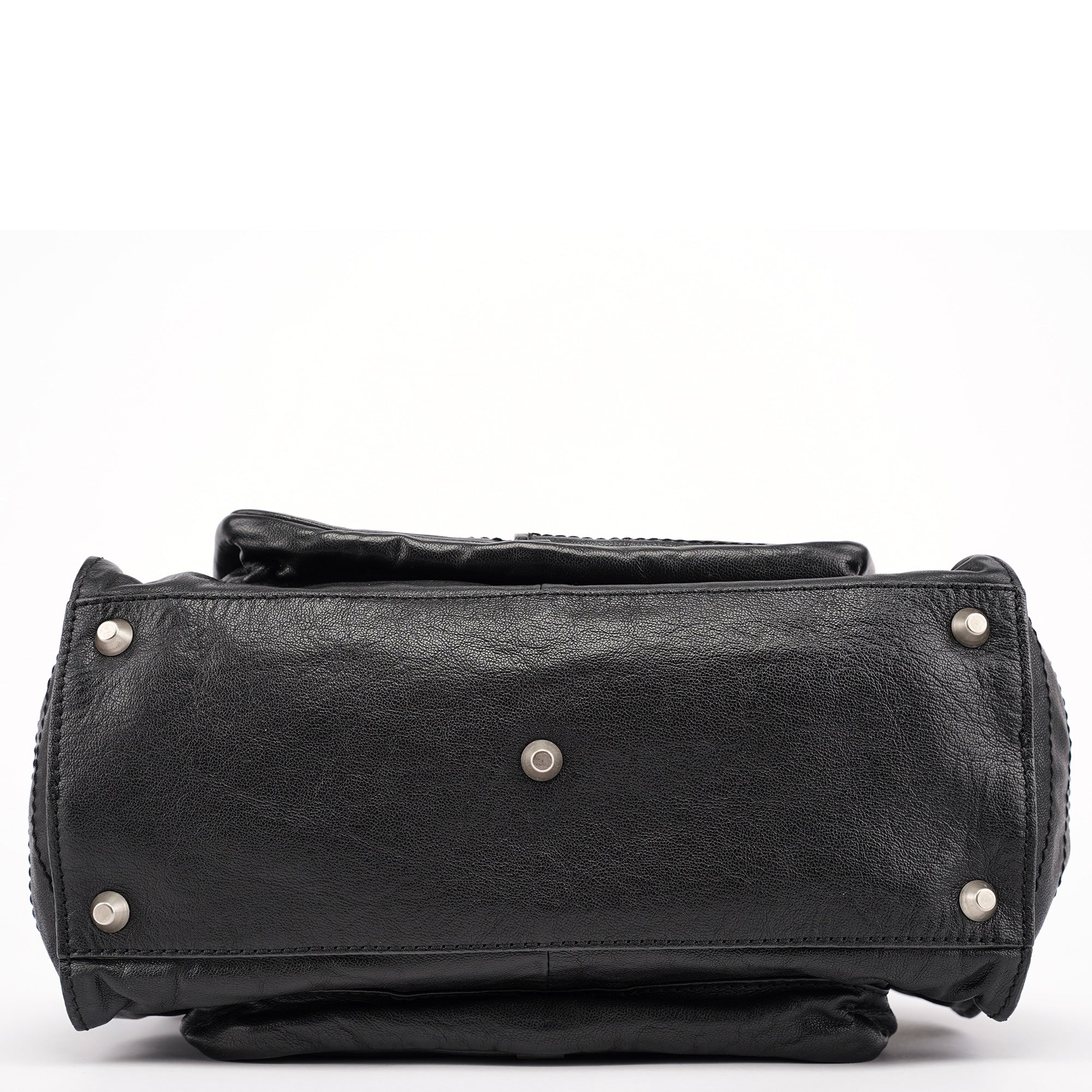 Black Lambskin Betty Tote Bag