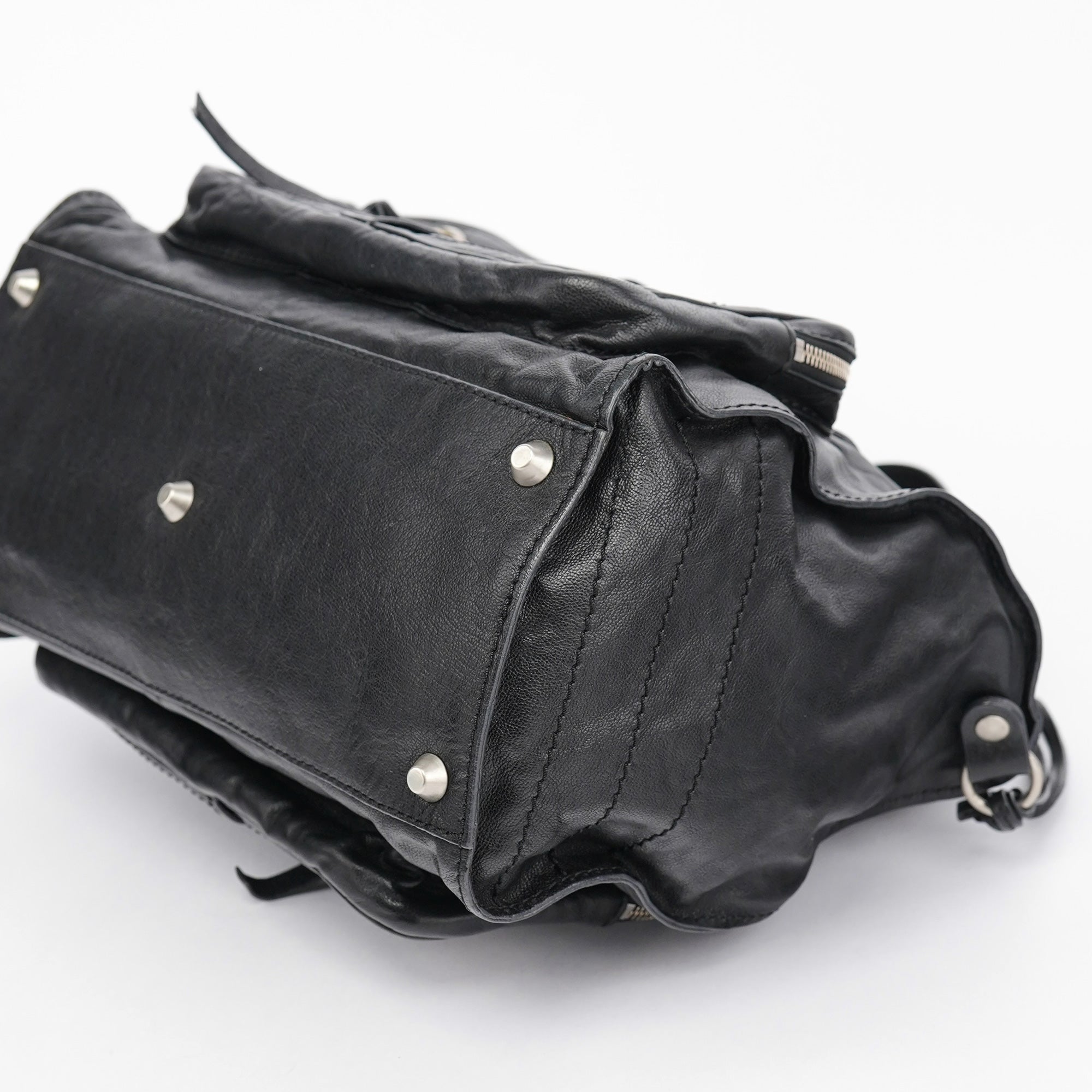 Black Lambskin Betty Tote Bag
