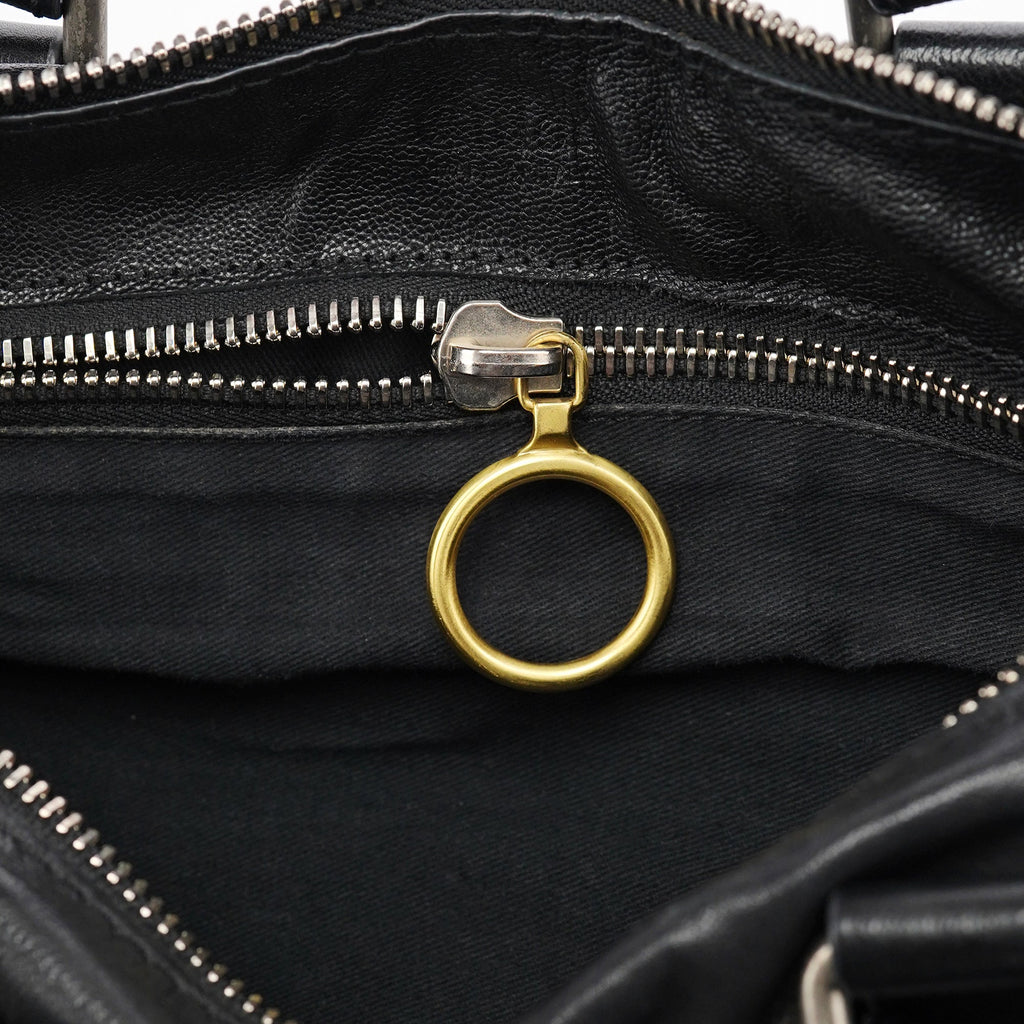 Black Lambskin Betty Tote Bag