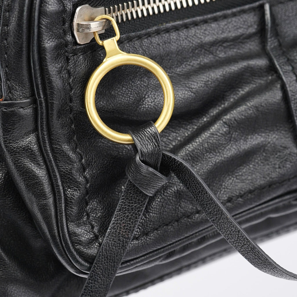 Black Lambskin Betty Tote Bag