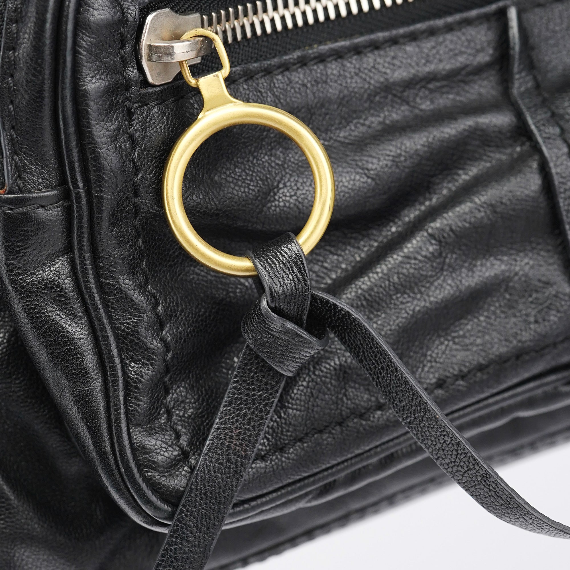 Black Lambskin Betty Tote Bag